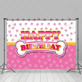 Pink Dog Paw Patrol Birthday Party Decoration Backdrop For Kids Girls